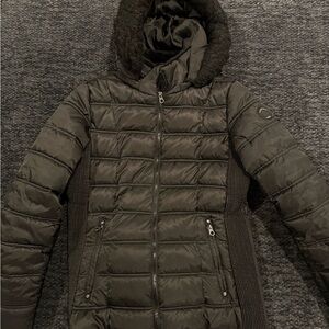 Women's Black Nautica Quilted Puffer Jacket Large